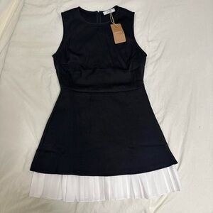 Black and White Sleeveless Dress